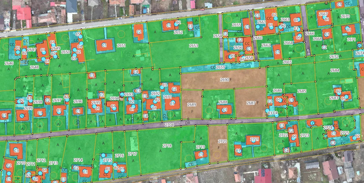 Plan cadastral sistematic — hartă UAT