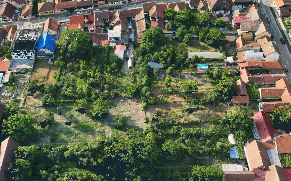 Nor de puncte 3D (LAZ) — zonă stradală scanată